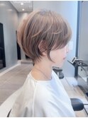 大人ショート/レディース ショート ブラウンベージュナチュラル