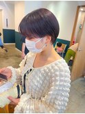 マッシュショート×ほんのりレッドブラウン　stylist中村