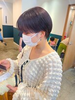 ヘアーブレイス(hair brace)&nbsp;マッシュショート×ほんのりレッドブラウン　stylist中村