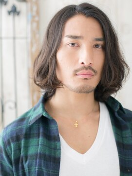 モッズヘア メン 南越谷南口店(mod's hair men) グレージュカラーのワイルドランダムゆる巻きロングT南越谷