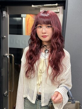 ボアップ(boappu) #ボルドーカラー#エクステ#プルシール#ロングヘア