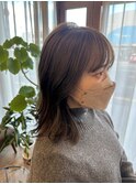 アッシュベージュ×ゆるふわミディ