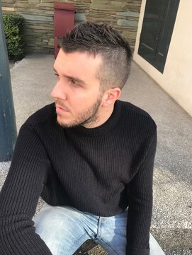 ロッサ(ROSSA) メンズカット/ツーブロック/ダークアッシュ/ベリーショート