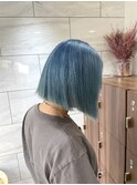 水色ボブ