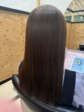 エヌ 北千住(N) カット+艶カラー+低負担縮毛矯正+TOKIOインカラミトリートメント