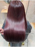 美髪のススメ髪質改善切りっぱなしボブピンクブラウン