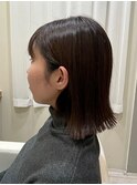 切りっぱなしボブ/ダークブラウン