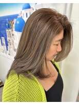 ピース(PEACE)&nbsp;ロング　ハイライトカラー