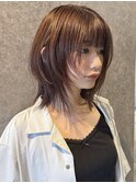 レイヤーボブ/レイヤーカット/透明感カラー/ボブウルフ/ボブ