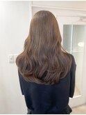 くびれヘアアプリコットオレンジ夏ヘアハイライトカラー 