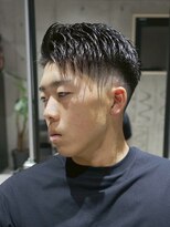 メッツ 原宿(METS)&nbsp;MEN'S/かき上げサイドパート×フェード/メンズパーマ/短髪