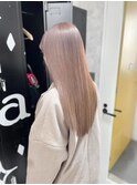 くびれヘアアプリコットオレンジハイライトカラーブルーカラー