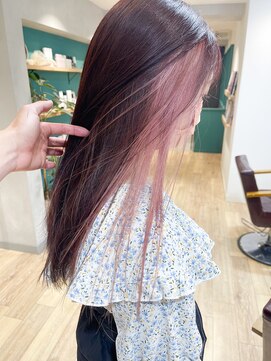 エミス バイ メルト 吉祥寺(emis by melt) 【堀惠】インナーカラーバイオレットピンク20代30代40代吉祥寺