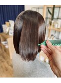 艶カラー×髪質改善ストレートボブ
