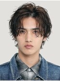 大阪梅田ツイストスパイラルパーマ波巻きパーマセンターパート◆