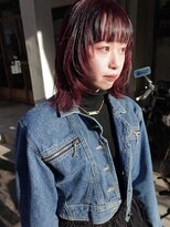 エヴリンアンドペイジ(Evelyn&paige) チェリーレッド/顔まわりウルフ【神戸元町/水原】