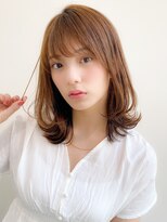 トゥーナ 表参道(tona)&nbsp;ミディアムレイヤー、外ハネボブ、グレージュ、脱白髪染め☆