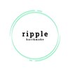 ripple hair & make　町屋のお店ロゴ