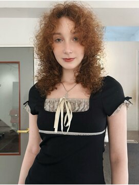 丹 poodle perm/ orange beige