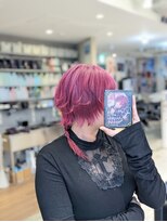 トーキョー オタクヘアー(TOKYO OTAKU HAIR) あくねこ ラト/派手髪/ウルフ/ピンク/ロングウルフ