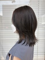 センカンドハウス(hair studio 2nd House) くびれレイヤーボブ、オリーブ