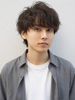 メンズサロンオー 宮崎(Men's salon O.) ニュアンスパーマ ブラウン ツーブロック フェザーパーマ