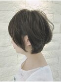 ふんわりひし形ショートボブ/30代40代50代札幌駅美容室