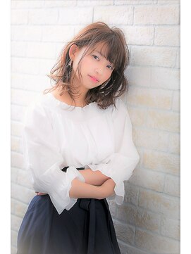 ソア 武蔵小杉(SOAR) 毛先パーマネオウルフ小顔外ハネボブアッシュブラウン