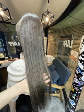 ラフ 難波店(LAFF) #黒髪#ボブルフ#ネビージュ#小顔#ワンレン