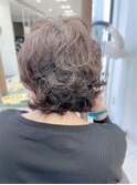 大人女性のリラックスショートボブパーマ★★