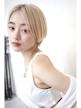 アール 北千住店(ar) ハンサムショート/長め前髪/抜きっぱなしブリーチ/ 北千住