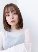 20代30代大人可愛い前髪丸顔ワンカール小顔カットデザインカラー