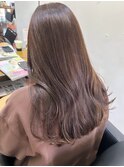〇ショコラカラー ブリーチなし 透明感カラー グレージュ