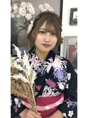 ざっくり編みのツイン団子♪
