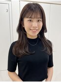 顔周りのデザインがポイント◎艶髪ワンカール/前髪カット