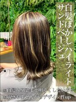 クレア 西尾店(CREA) 白髪ぼかしハイライト♪サンドベージュ