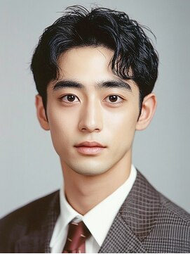 フレイムス ヘアアンドリラックス 大宮東口店(Frames) スーツにもおすすめ!パーマアップバング短髪ツーブロック