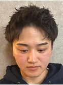 佐賀スパイキーショートビジネスショートツイストパーマフェード