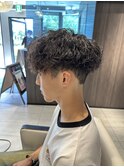 波巻きパーマ