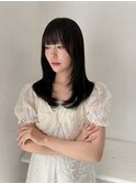 くびれヘア/顔周り/韓国/レイヤーカット/黒髪/ミディアム北千住