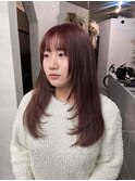 【スタイリストArisa】顔周りカット　暖色カラー