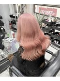 #ダブルカラー#ピンクカラー#ブリーチ