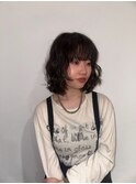顔まわりカット×ボブパーマ