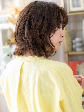 カバーヘア ブリス 上尾西口店(COVER HAIR bliss) ■シースルーバングくびれヘアミディアムウルフ402上尾30代40代