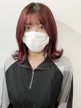 ムード(mood) 赤/レッド/ボルドー/ワインレッド/ダブルカラー/イルミナカラー