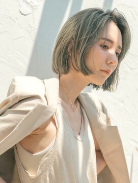 エミュ 表参道 青山(emu) 【emu井上信洋】くすみミントカラーの抜け感ミニボブ【エミュ】