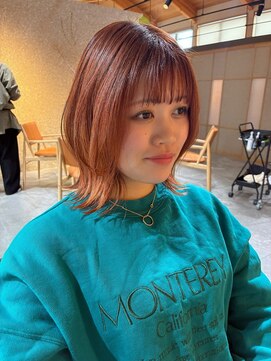 トップヘアーテラス(TOPHAIR TERRACE) くびれボブ/オレンジカラー