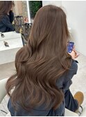 スモーキーブラウンカラー/ワンホンレイヤーカット/プルエクステ