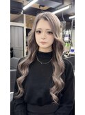 透明感たっぷりグレージュ/最高級エクステ