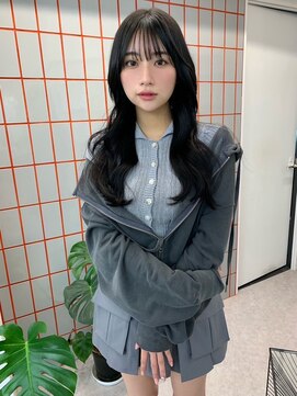 ペレ 原宿(PELE) ダークパープルナチュラルショート夏のヘアアレンジ原宿